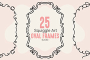 Squiggle Art Oval Frames Bundle, an Object Graphic by moja doodle (Thumbnail 1 of 8)