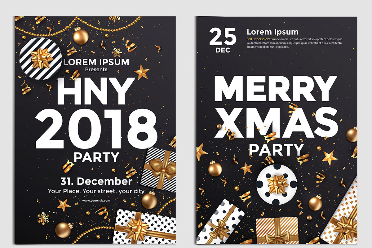 Set of 10 Christmas Party Flyer, a Flyer Template by Creative Graphics (Photo 12 of 12)