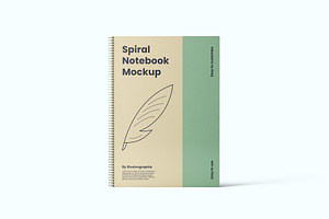 Spiral Notebook Mockup A4 - 8 Views