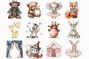 Pastel Circus Animals Clipart, an Illustration by Design Market (Thumbnail 3 of 5)
