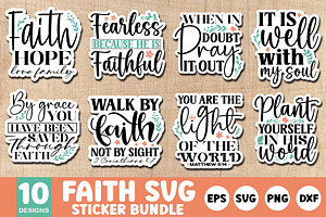 Faith Sticker SVG Bundle