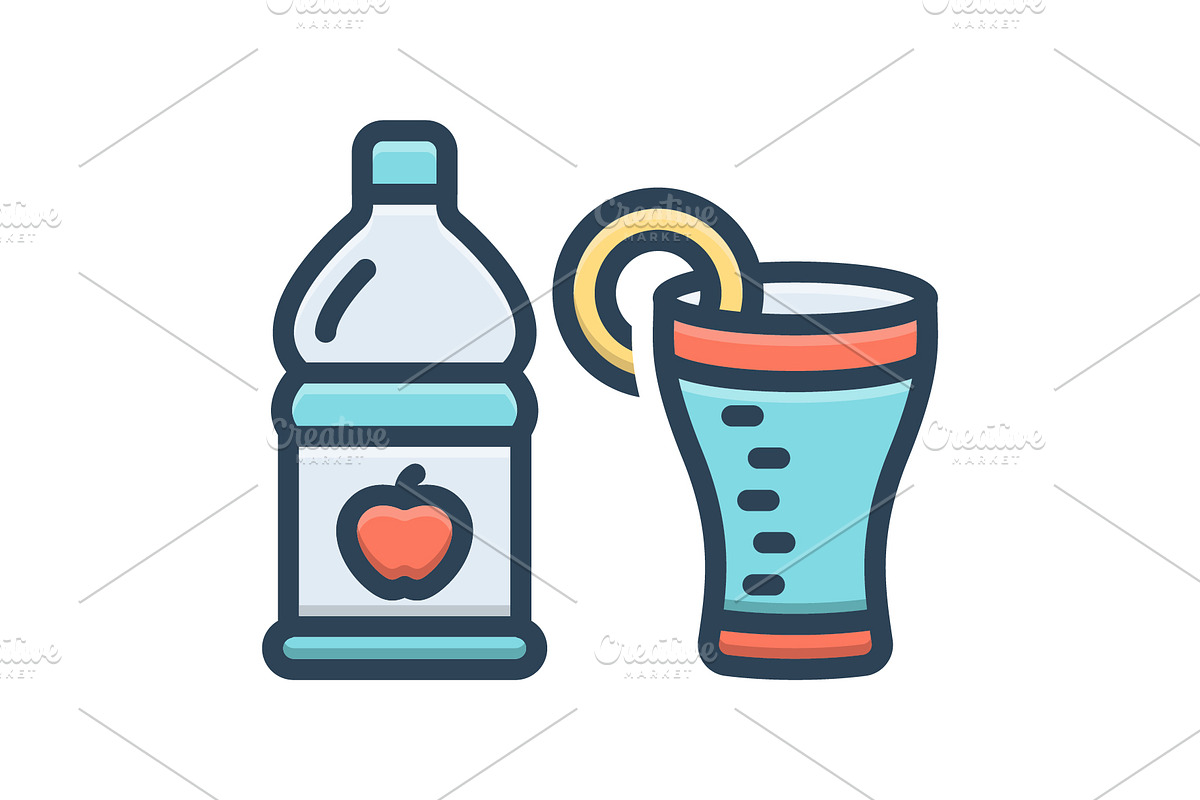 Juice fruit color icon, a Duotone Icon by Creative priyanka