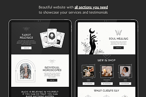 Mystical Canva Website Template