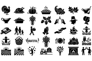 Thanksgiving Silhouette Bundle. SVG