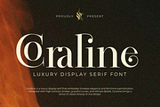 Coraline, a Serif Font by Zafiratype (Thumbnail 1 of 12)