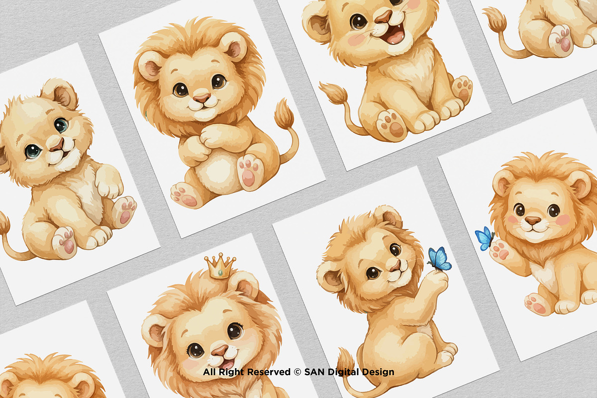 15 Bundle Watercolor The Lion King, an Animal Illustration by Morspective (Photo 3 of 8)