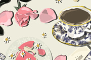 Food drink sweet modern table, a Pattern Graphic by Cotton Melon pattern Shop (Thumbnail 3 of 6)