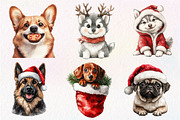 Christmas Funny Dog Clipart, an Illustration by Dream Creation (Thumbnail 5 of 6)