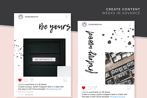 Instagram Puzzle Template Noire