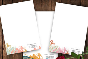 Watercolor Brush Letterhead ID06