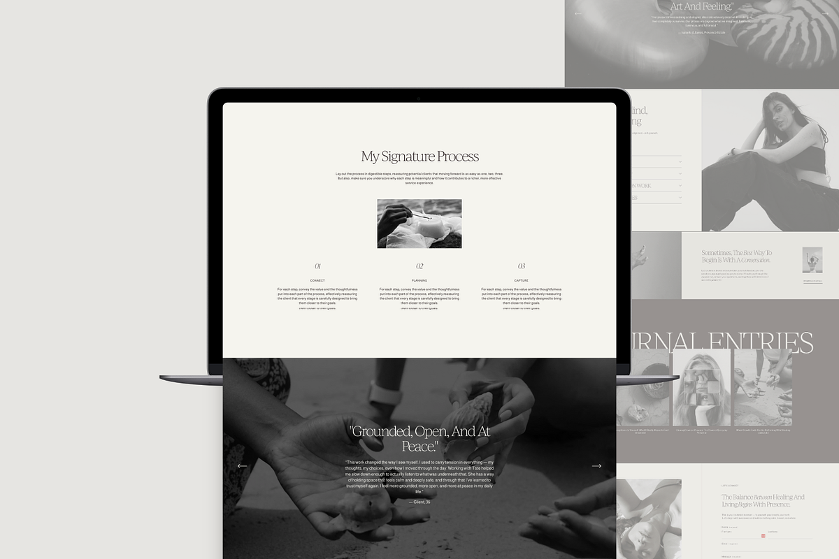 Website Template Squarespace: Tate, a Squarespace Template by Candor Templates (Photo 4 of 14)