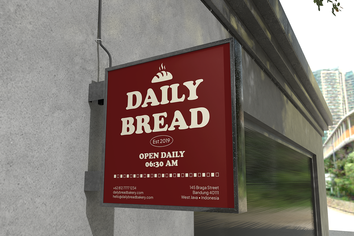 Store Front Logo Mockup, an Advertising Mockup by Bartama Graphic (Photo 2 of 5)