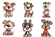 Whimsical fuluffy dog clip art, an Illustration by CreationArt (Thumbnail 3 of 5)