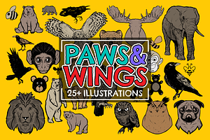 Paws & Wings Vector Animals