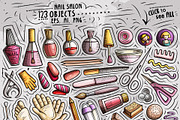 Nail Studio Cartoon Objects Set, a Decorative Illustration by BALABOLKA (Thumbnail 2 of 3)