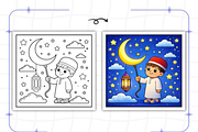 Ramadan Coloring Book for Boys, an Illustration by Design Station (Thumbnail 2 of 9)