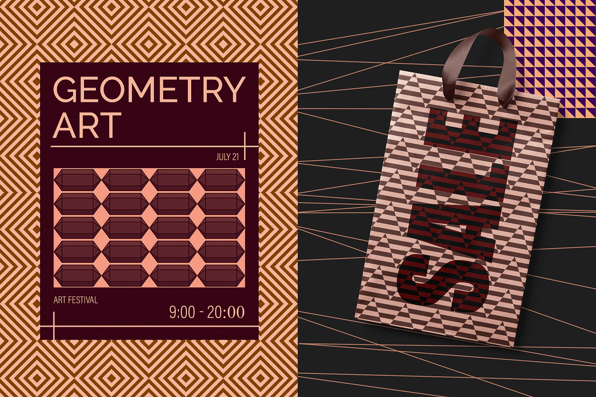 Abstract Geometry. Seamless Patterns, a Pattern Graphic by AnMark (Photo 3 of 5)