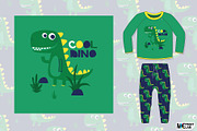 COOL DINO PRINT AND PATTERN DESIGN, an Animal Illustration by MKE Print Lab. (Thumbnail 2 of 2)