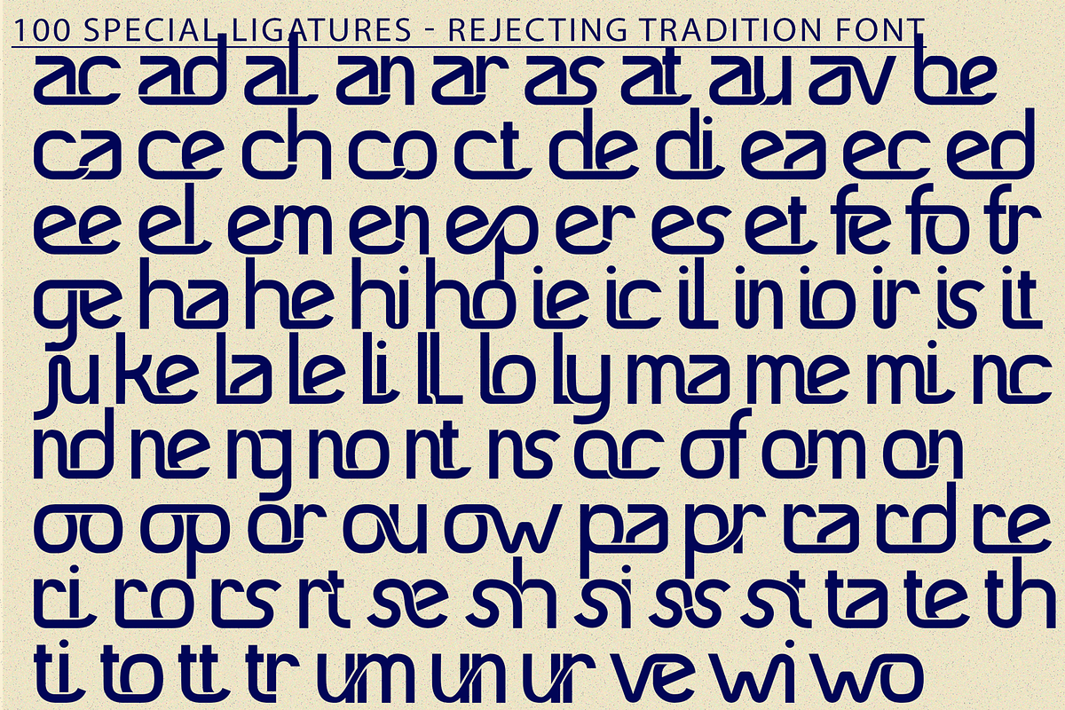 Rejecting Tradition Font, a Sans Serif Font by 177Studio (Photo 7 of 8)