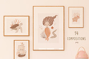 Tiny mermaids - baby collection, an Animal Illustration by polikarpovaart (Thumbnail 2 of 11)