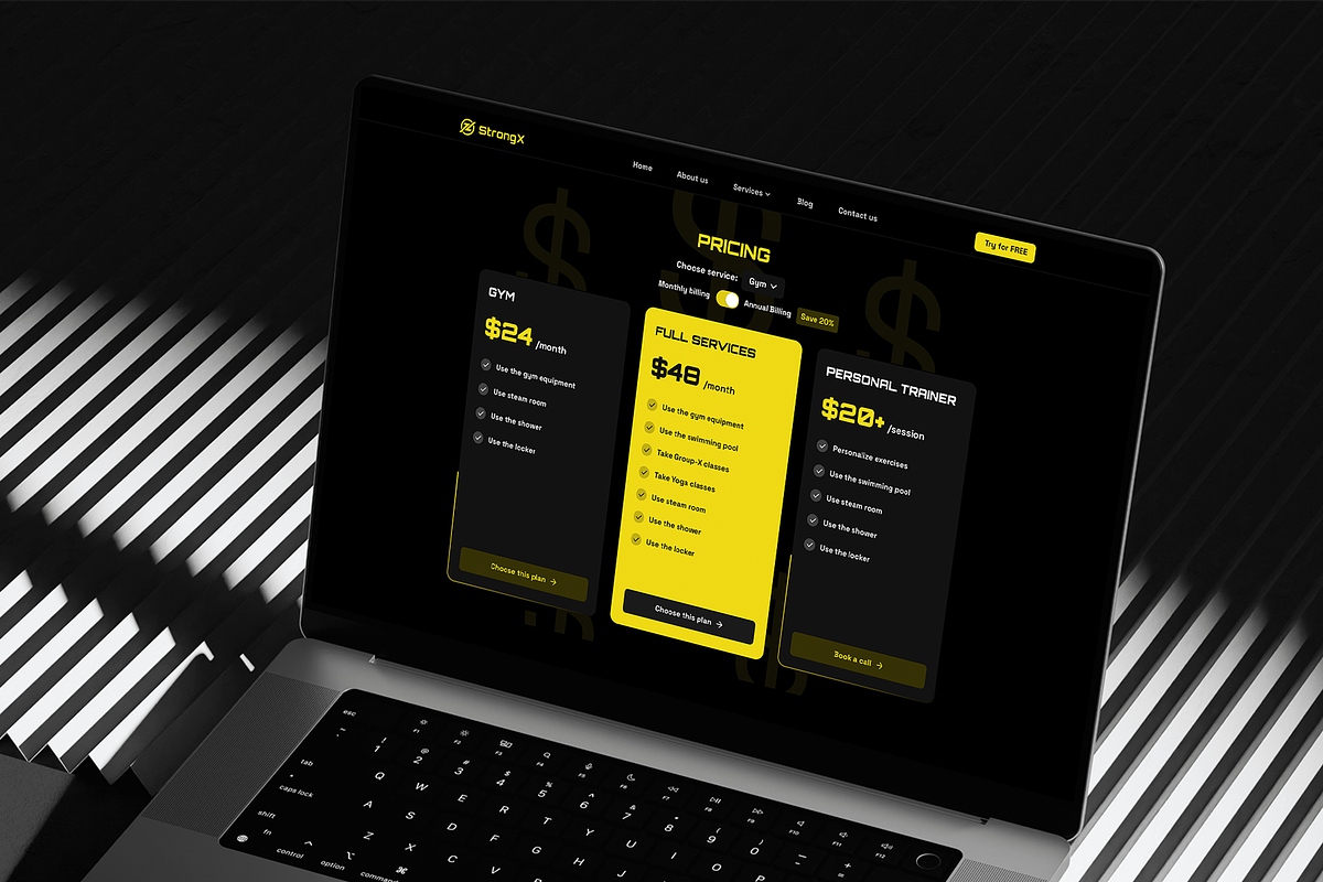 StrongX - Fitness Framer Template, a Websites & App Template by TruongHuy10 (Photo 4 of 5)