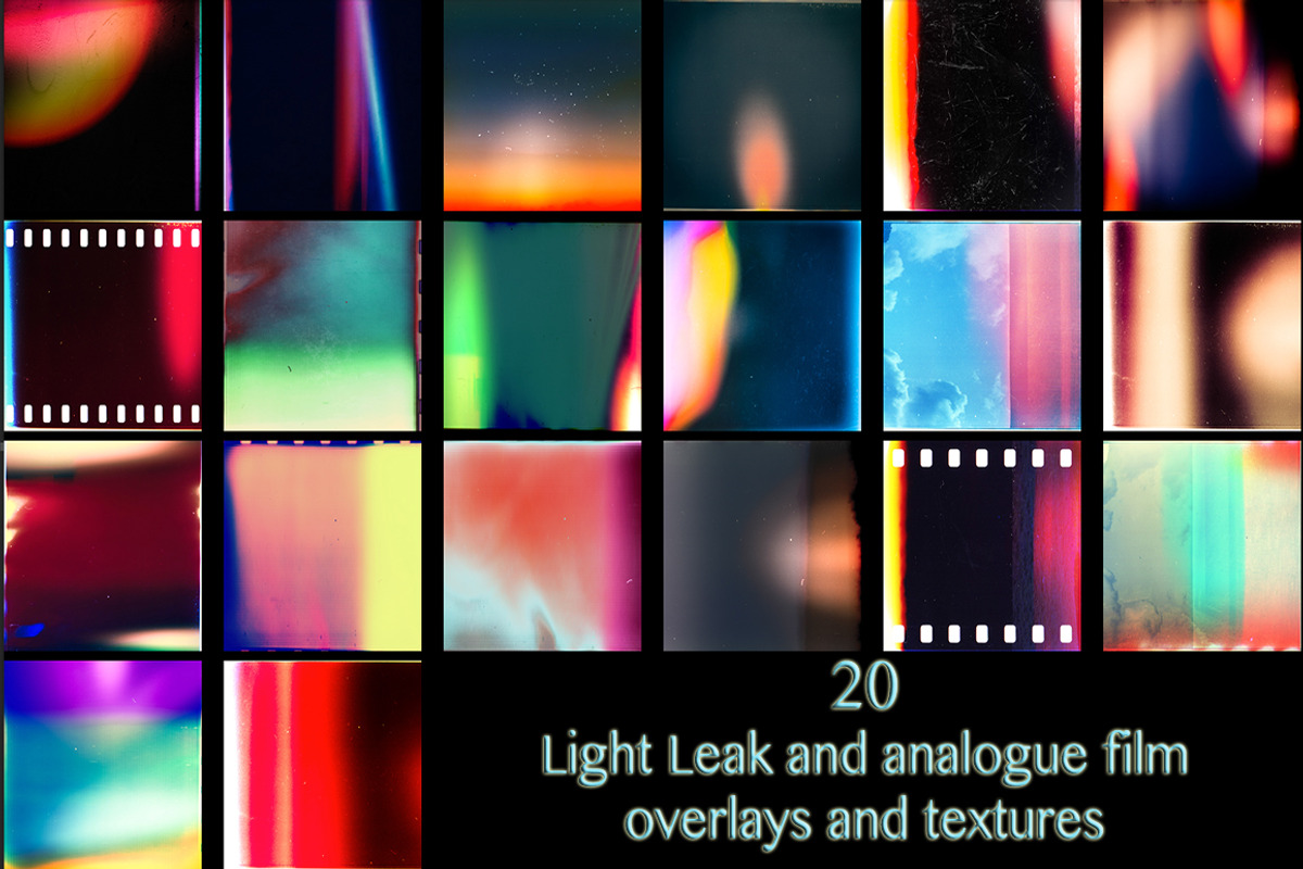 20 Light Leak Texture Overlays