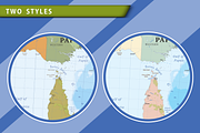 Australia and New Zealand map, a Work Illustration by Cartorical (Thumbnail 6 of 8)