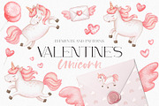 Valentine's Unicorn Set, an Illustration by Eva Katerina (Thumbnail 1 of 8)
