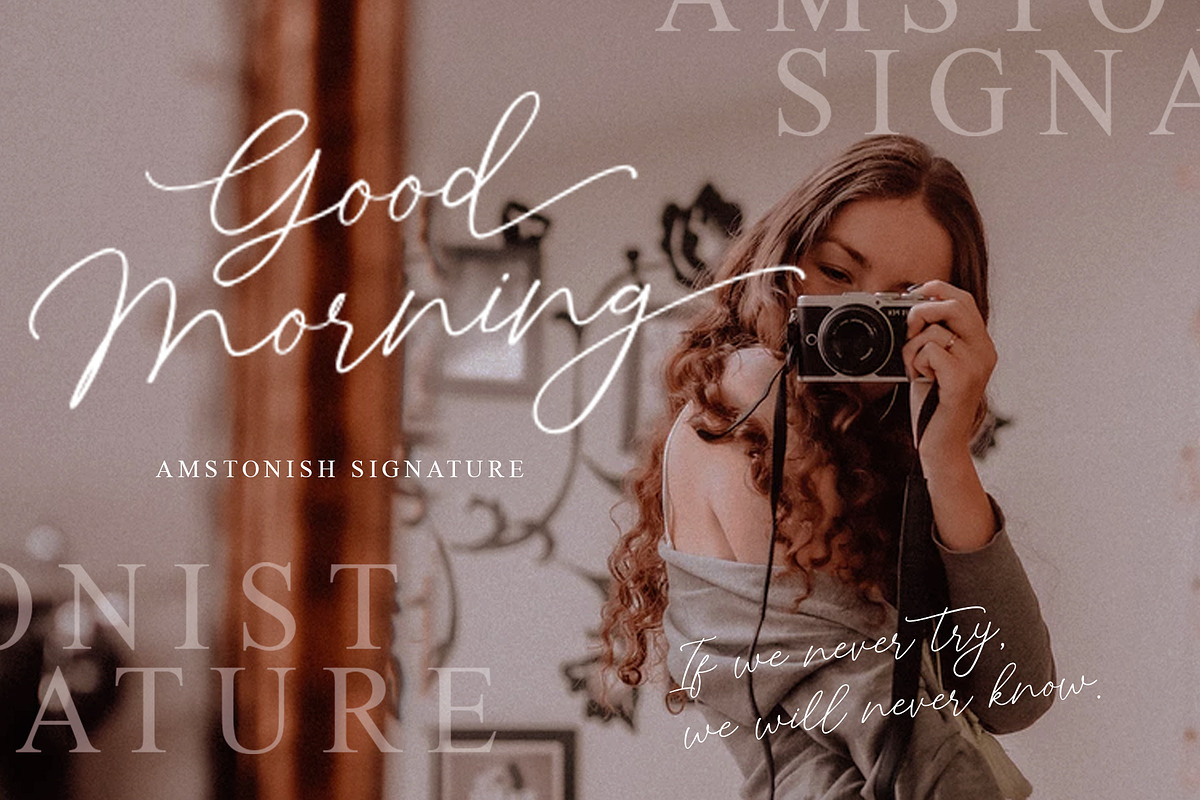 Amstonish Signature | Free 6 Logo, a Script Font by Beautypes (Photo 6 of 10)