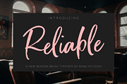 Reliable Brush, a Script Font by Nowlystudios (Thumbnail 1 of 7)