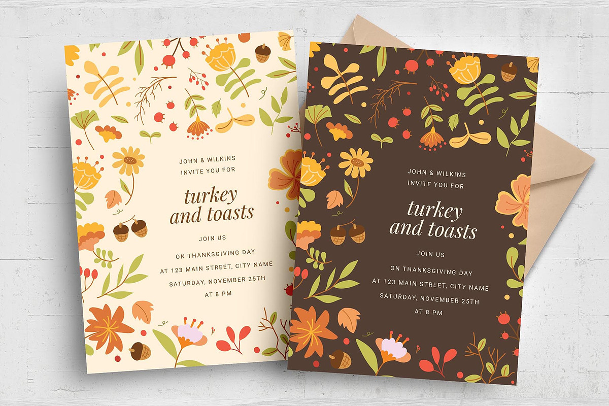 Festive Thanksgiving Card, a Flyer Template by BrandPacks (Photo 1 of 6)