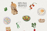 Breakfast Food PNG Images, a Decorative Illustration by whiteheartdesign (Thumbnail 8 of 17)