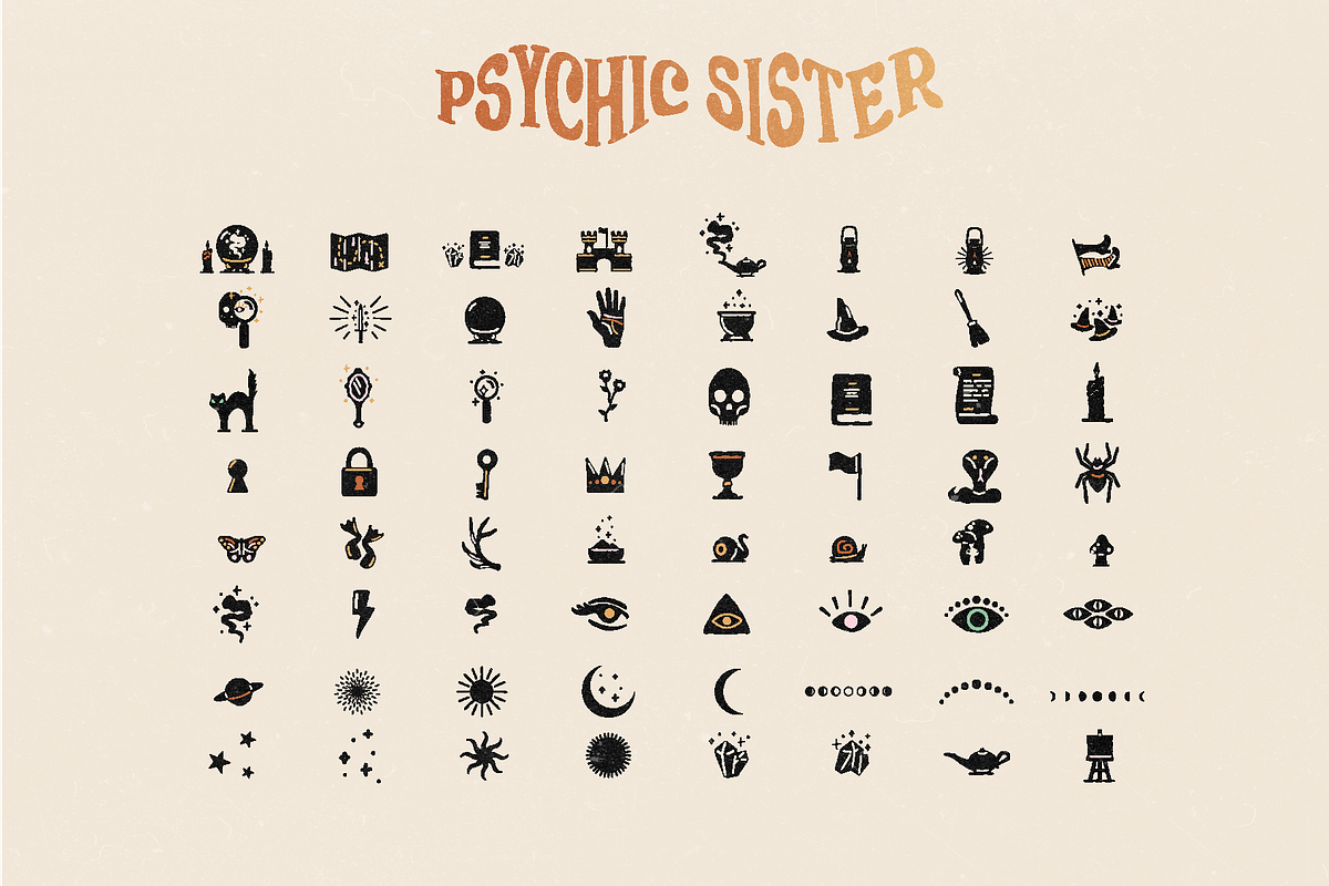 Psychic Sister Mystic Logo Brand Kit, a Branding & Logo Template by Dynamo Ultima (Photo 14 of 21)