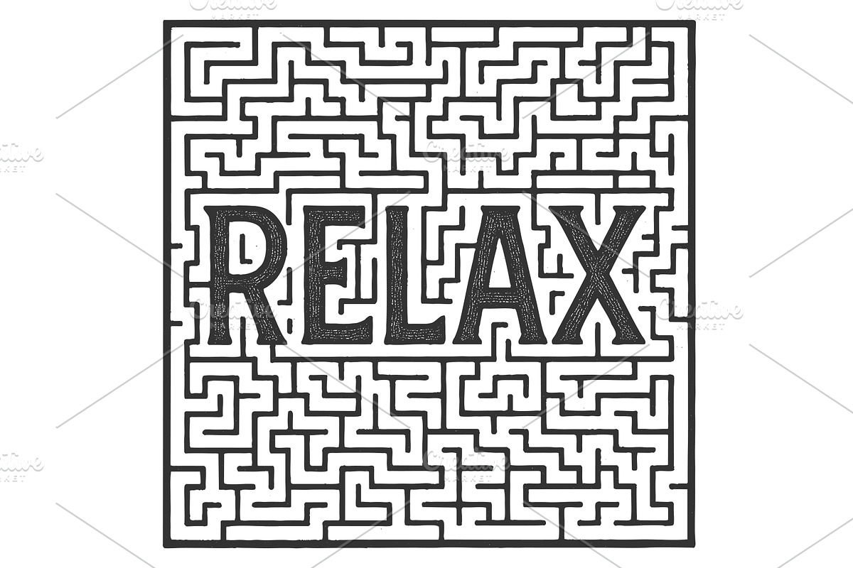 Relax Maze Conceptual engraving, an Object Illustration by AlexArt