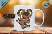 Chibi animals. Tshirt, PNG., an Animal Illustration by KENO Mascots (Thumbnail 2 of 4)