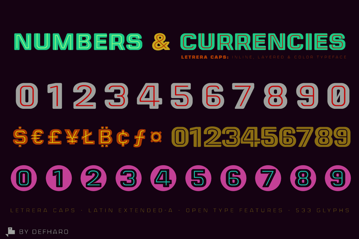 Letrera Caps -Layered & Color Fonts- preview 5
