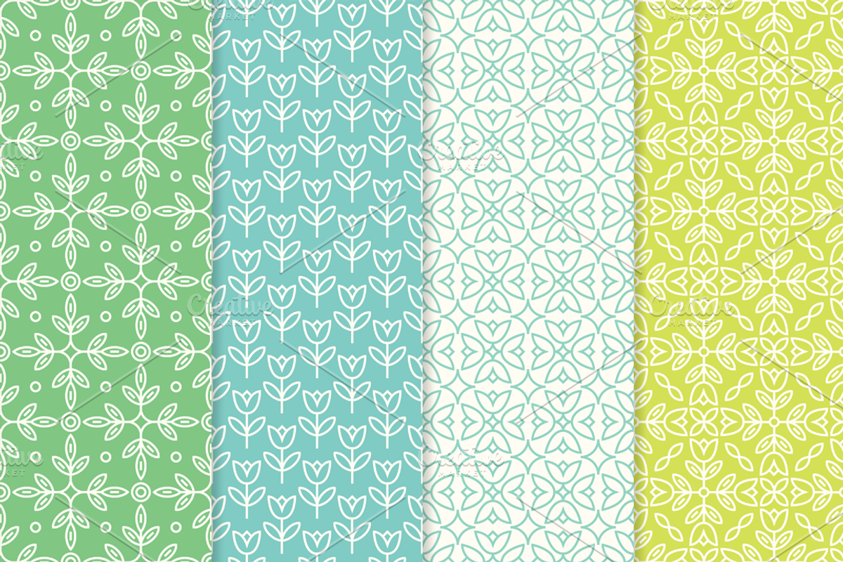 Mono line frames and patterns, a Pattern Graphic by miumiu