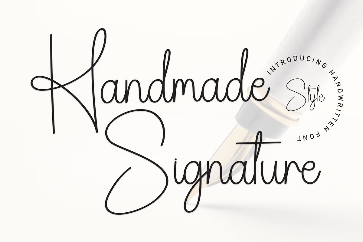 Handmade Signature | Script Font, a Handwritten Font by Scratchones (Photo 1 of 8)