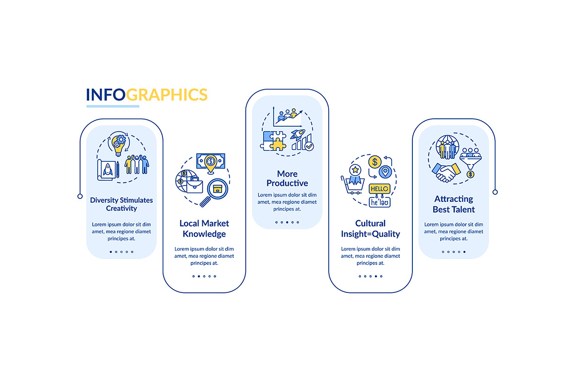 Multi racial team vector infographic, a Templates & Theme by IMG Visuals