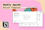 Cute Notion Weekly Agenda, an App Template by Marinastu (Thumbnail 1 of 4)