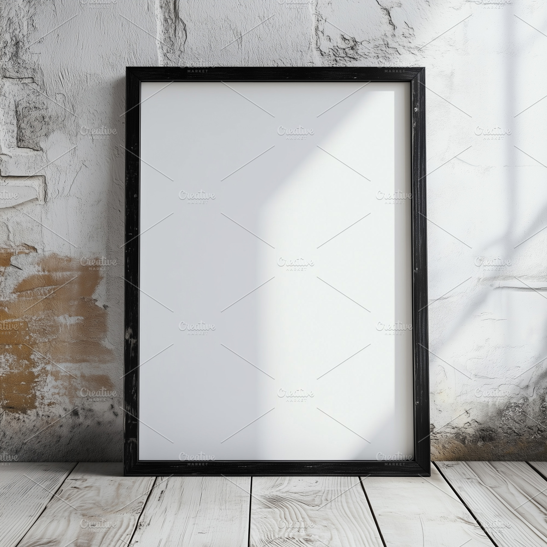 Blank black frame on wall, an Architecture Photo by MistyDay
