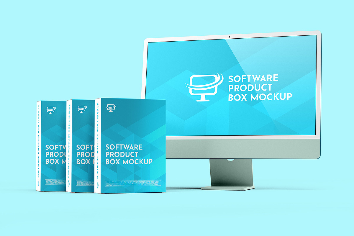 Software Product Box Mockup, a Packaging Mockup by Illusiongraphic (Photo 10 of 25)