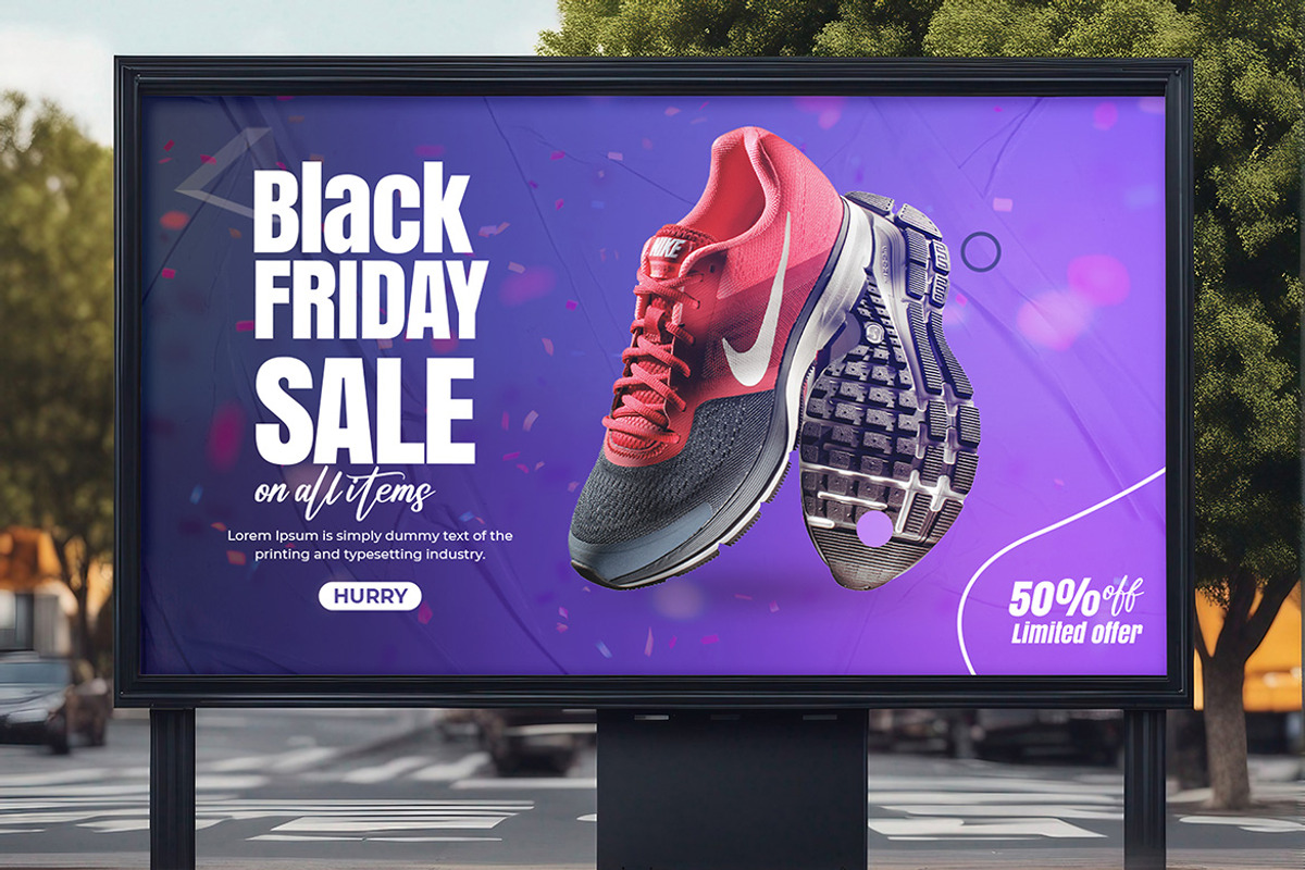 Billboard Mockup on a City Street, an Advertising Mockup by 3djagan (Photo 4 of 4)