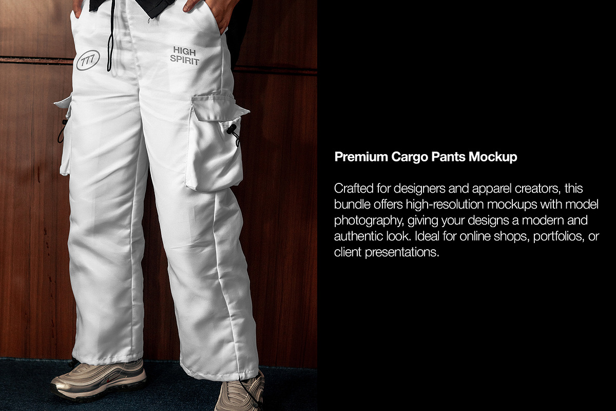 Cargo Pants Mockup Set, a Bottom Mockup by Mocktopia (Photo 2 of 10)