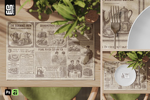 Kraft Paper Placemat Mockup, an Advertising Mockup by SD Mockup