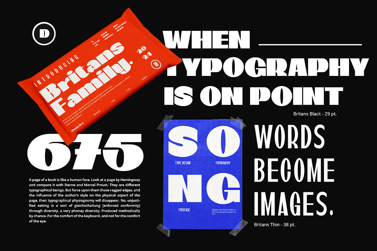 Britans Font, a Sans Serif Font by Damelev (Photo 3 of 11)