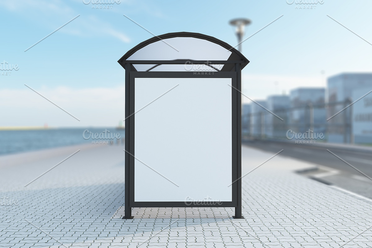 Bus Stop Billboard Mockup, an Advertising Mockup by shahsoft (Photo 2 of 2)