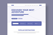 Modern Travel Website Wireframe, a Wireframe Template by MightyDesign (Thumbnail 2 of 9)