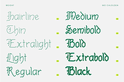 MO Calolden – Playful Blackletter, a Blackletter Font by Monoco Type Foundry (Thumbnail 2 of 7)
