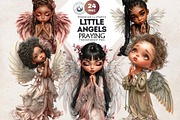 Little angels praying clipart set, a Person Illustration by ThatsDesignArt (Thumbnail 1 of 10)
